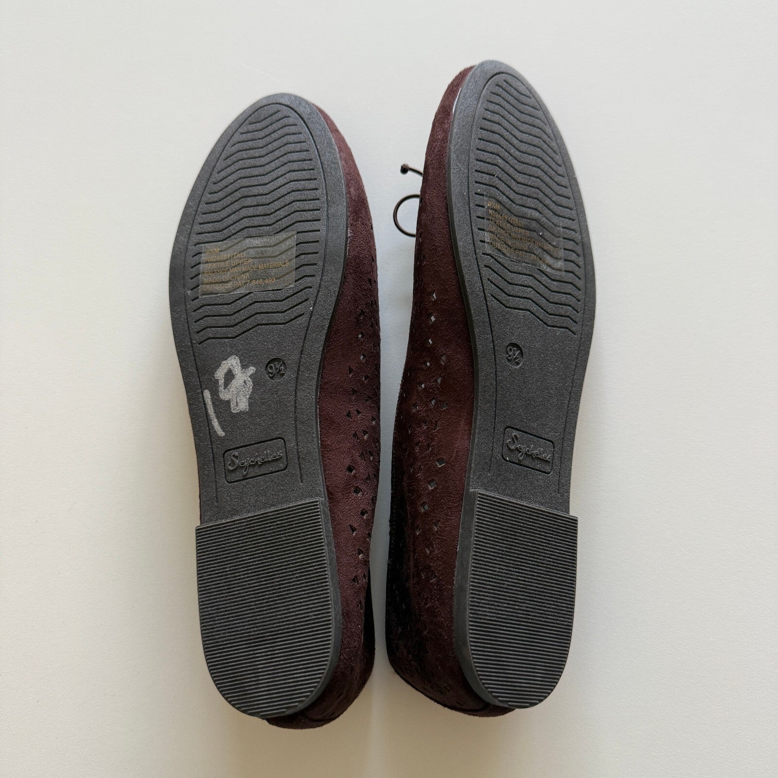 Seychelles Memory Foam Ballet Flats Women's Brown with Bow Detail, Size 9 1/2