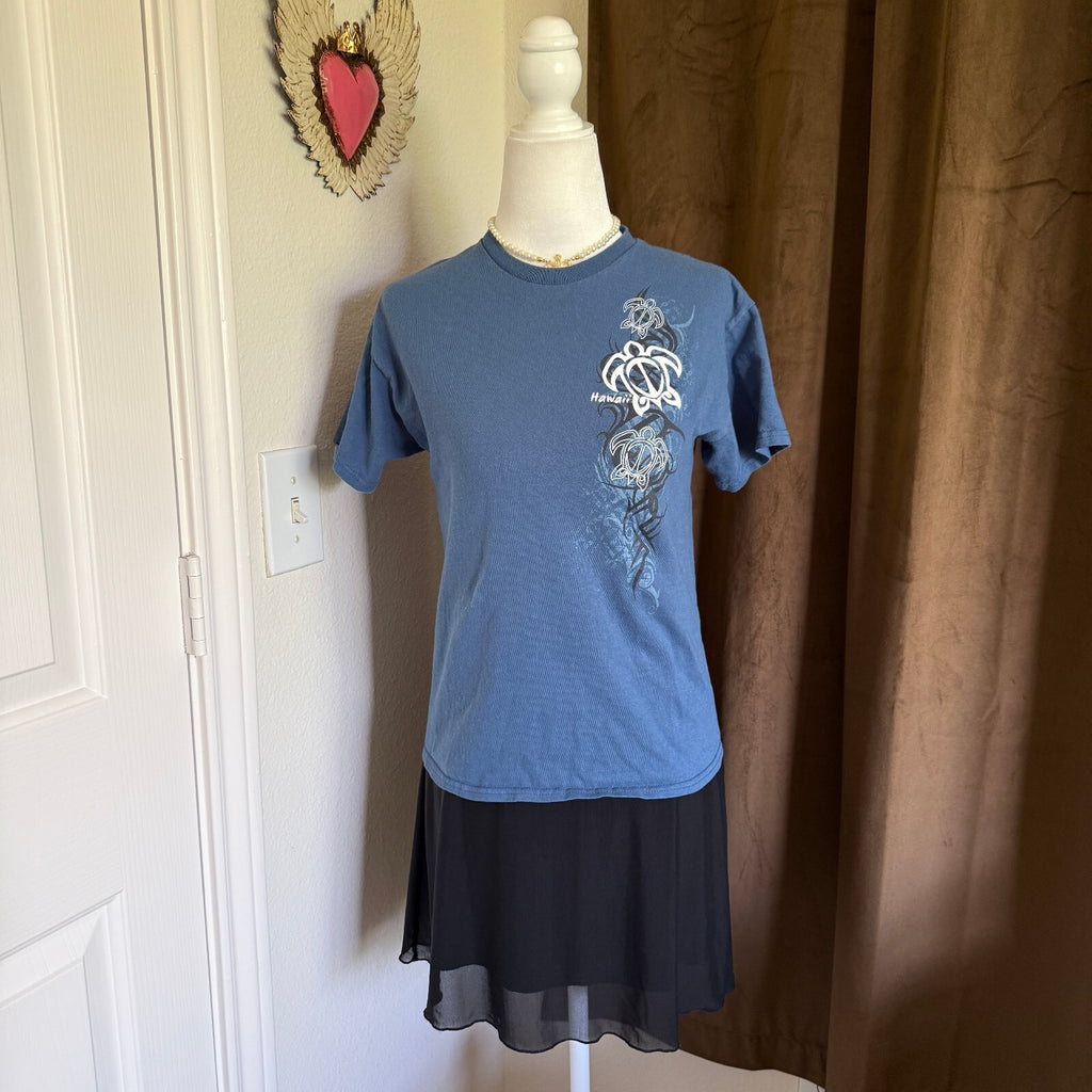 Hawaii Graphic Blue Short Sleeve T-Shirt