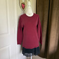 Express Red Black Striped Long Sleeve Top Grunge Punk Emo Vintage Sz L Cotton