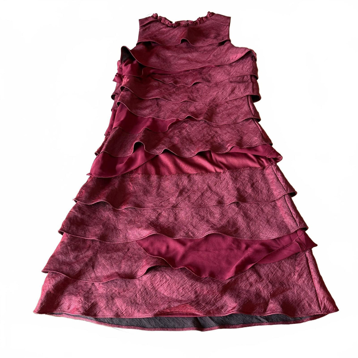 S.L. Fashions Vintage Ruffled Detail Beaded Cocktail Dress Sz 6