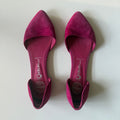 Jeffrey Campbell Women's Pink Suede Pointed Toe D'Orsay Flats Size 8
