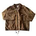 Vintage 1990's J. Crew Men's Suede Leather Jacket Zip Button Drawstring Sz XL