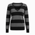 thriftalina Gap Luxe Women's XS Striped V-Neck Sweater Angora Rabbit Hair Blend Bella Swan