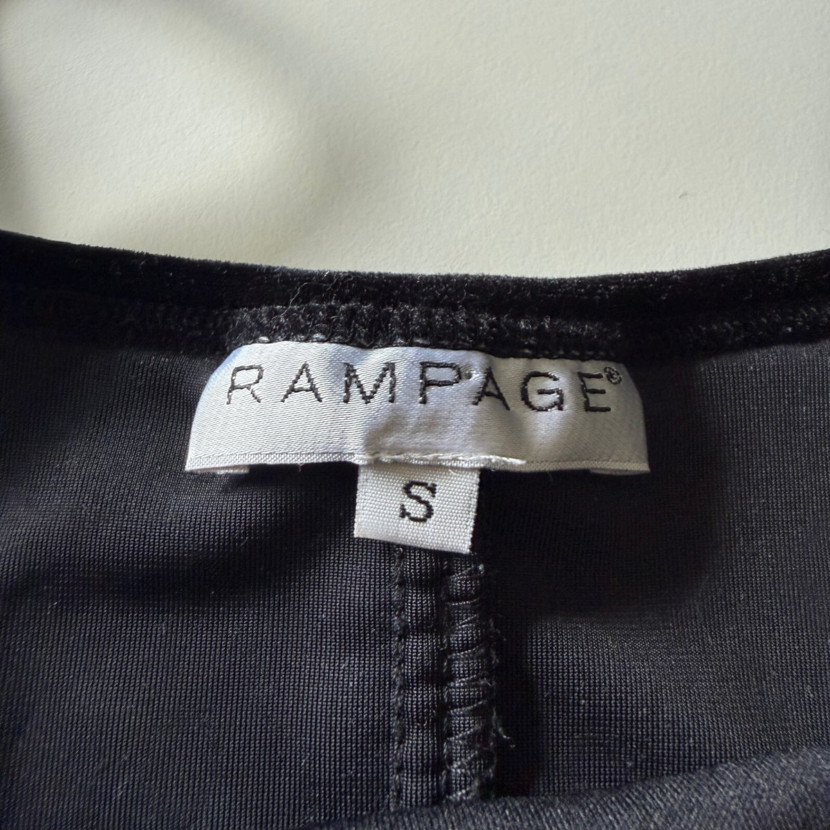 Vintage Rampage Y2K 1990s Black Velvet Slip Dress Floral Mesh Bodice Sz Small