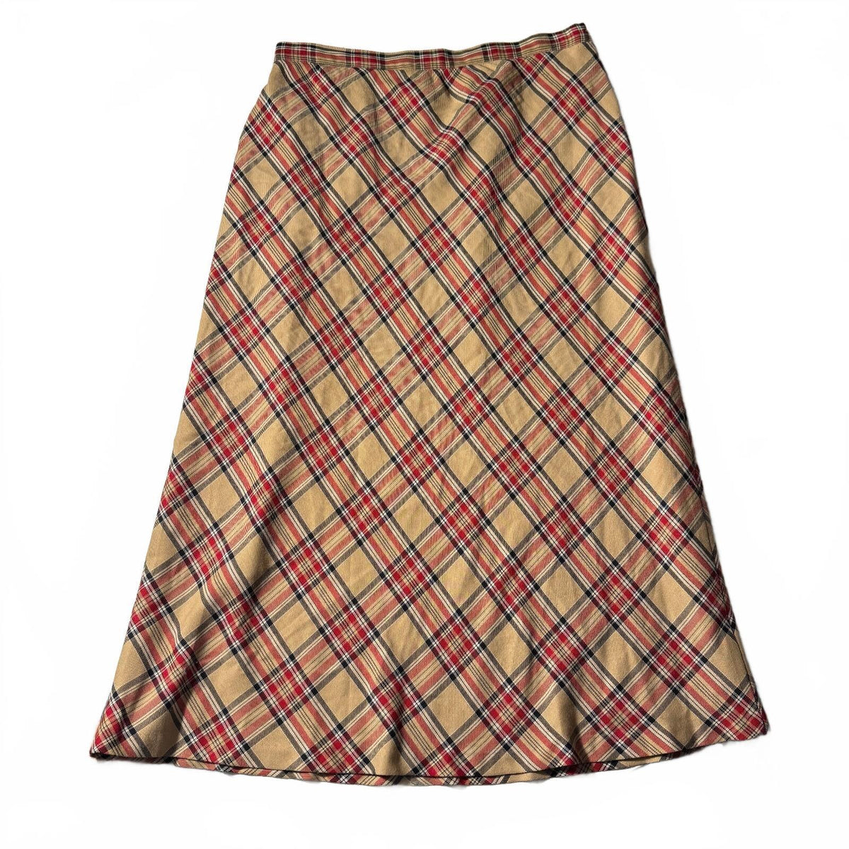 Sag Harbor Vintage 80s 90s Ladies Plaid Maxi Skirt Preppy Size 16 Secretarial