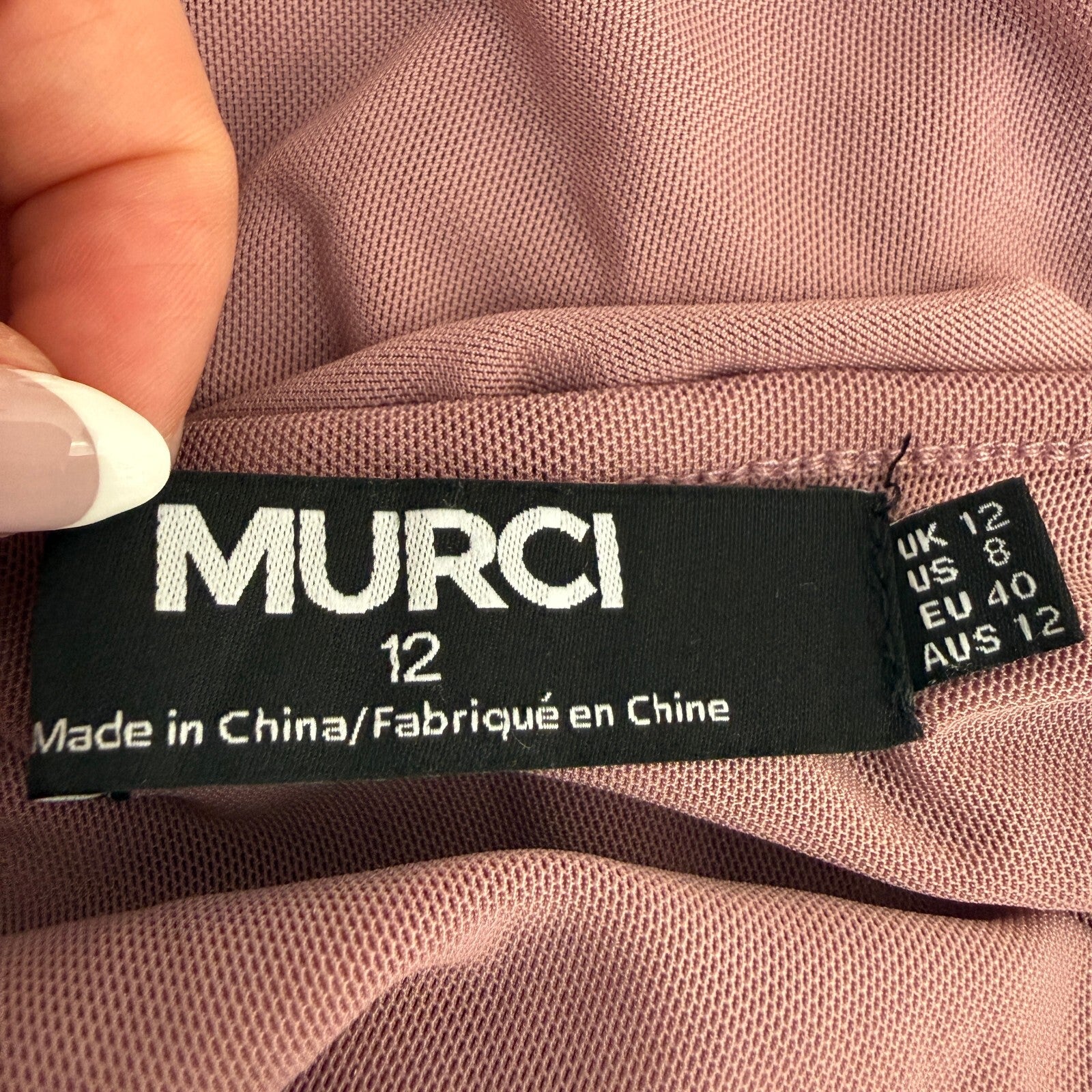 Murci Soft Romantic Ruffled Formal Dress with Floral Accent Women's 8