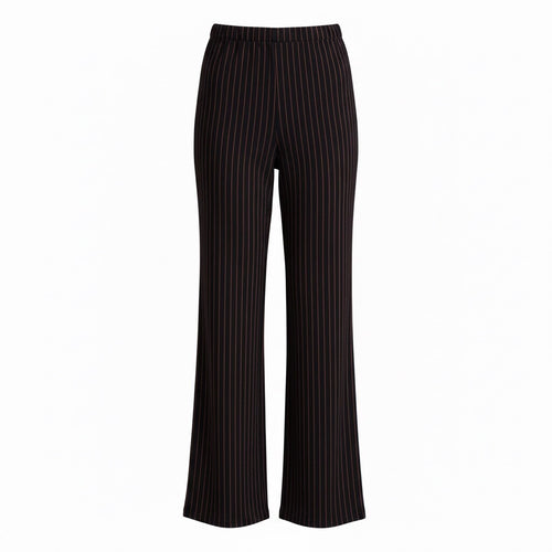 thriftalina KC Stevens Women's XL Black Pants with Red Pinstripes Stretch Waistband