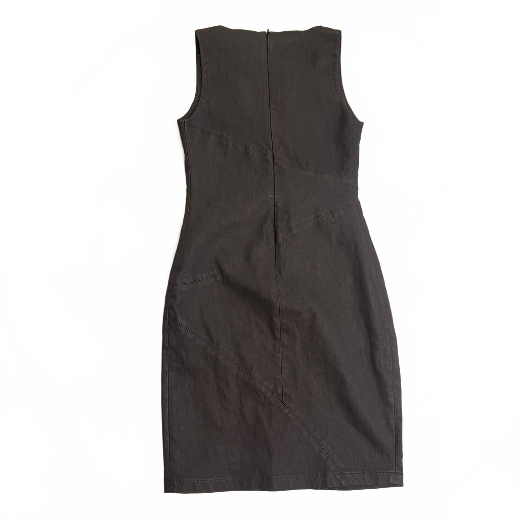 Max & Moi Paris Genuine Lambskin Leather Mini Dress French Designer Sz 38/S6