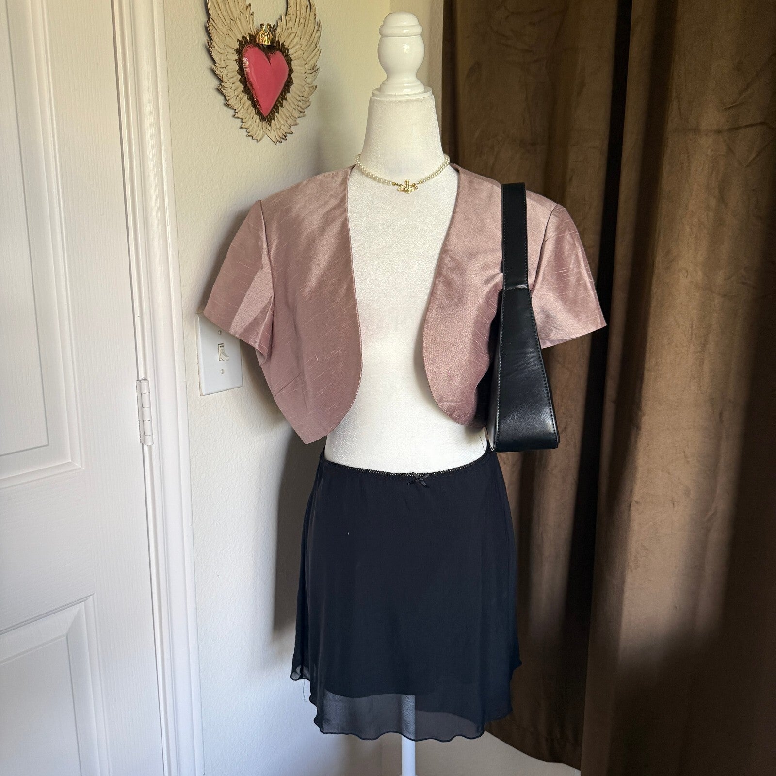 Vintage Jessica Howard 1980s Cardigan Women's Layering Piece Champagne Gold