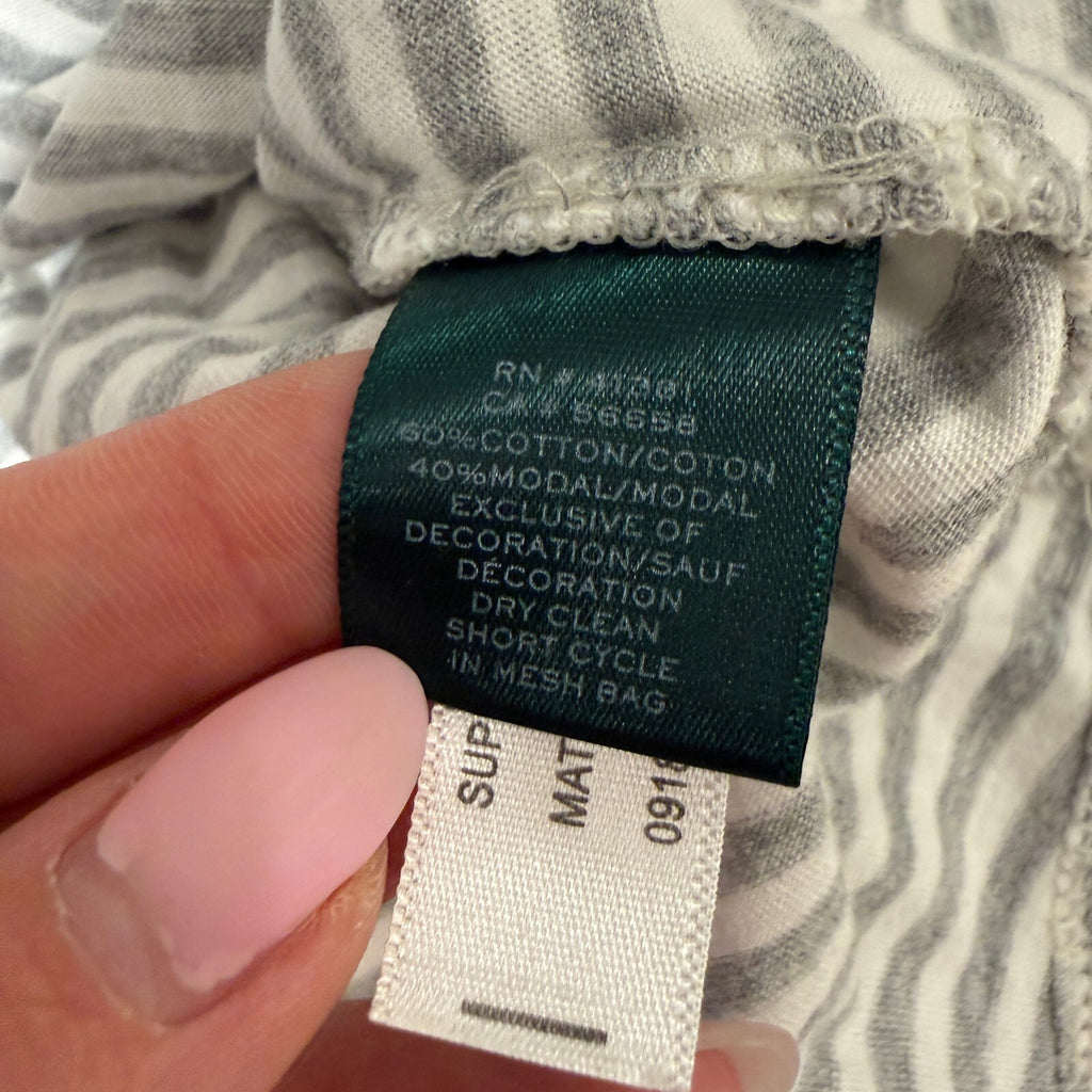 Lauren Ralph Lauren Striped T-Shirt Patch Detail Quiet Luxury Back to School