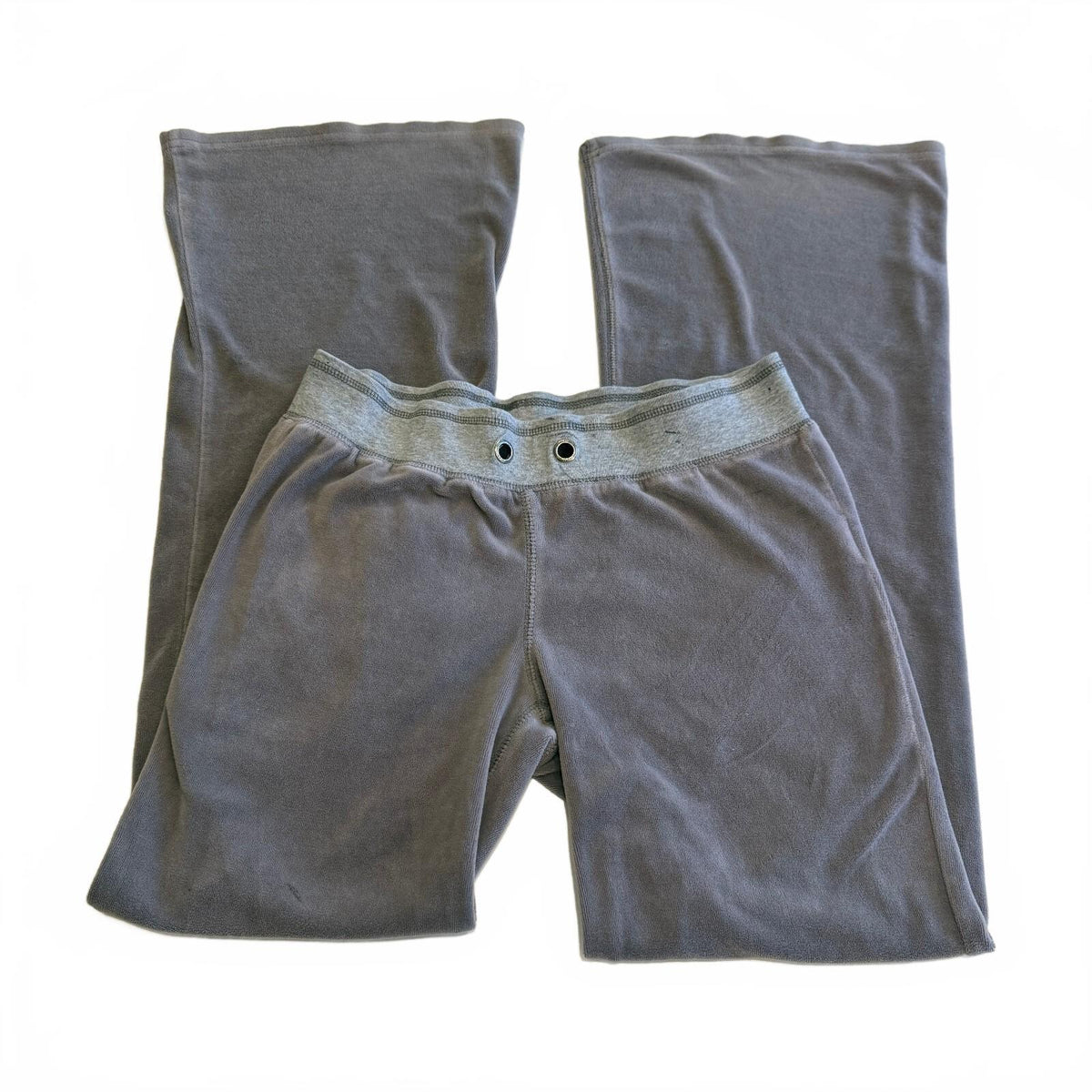Miss Me Y2K Women's Medium Gray Velour Lounge Pants with Elastic Waistband