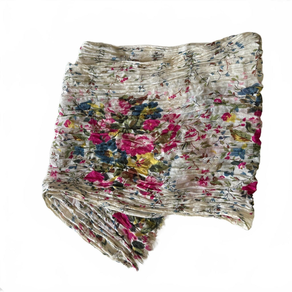 Floral Print Convertible Scarf Top in Lightweight Fabric