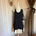 Mossimo Supply Co. Black Western Boho Sleeveless Fringe Tank Top Size M Fall