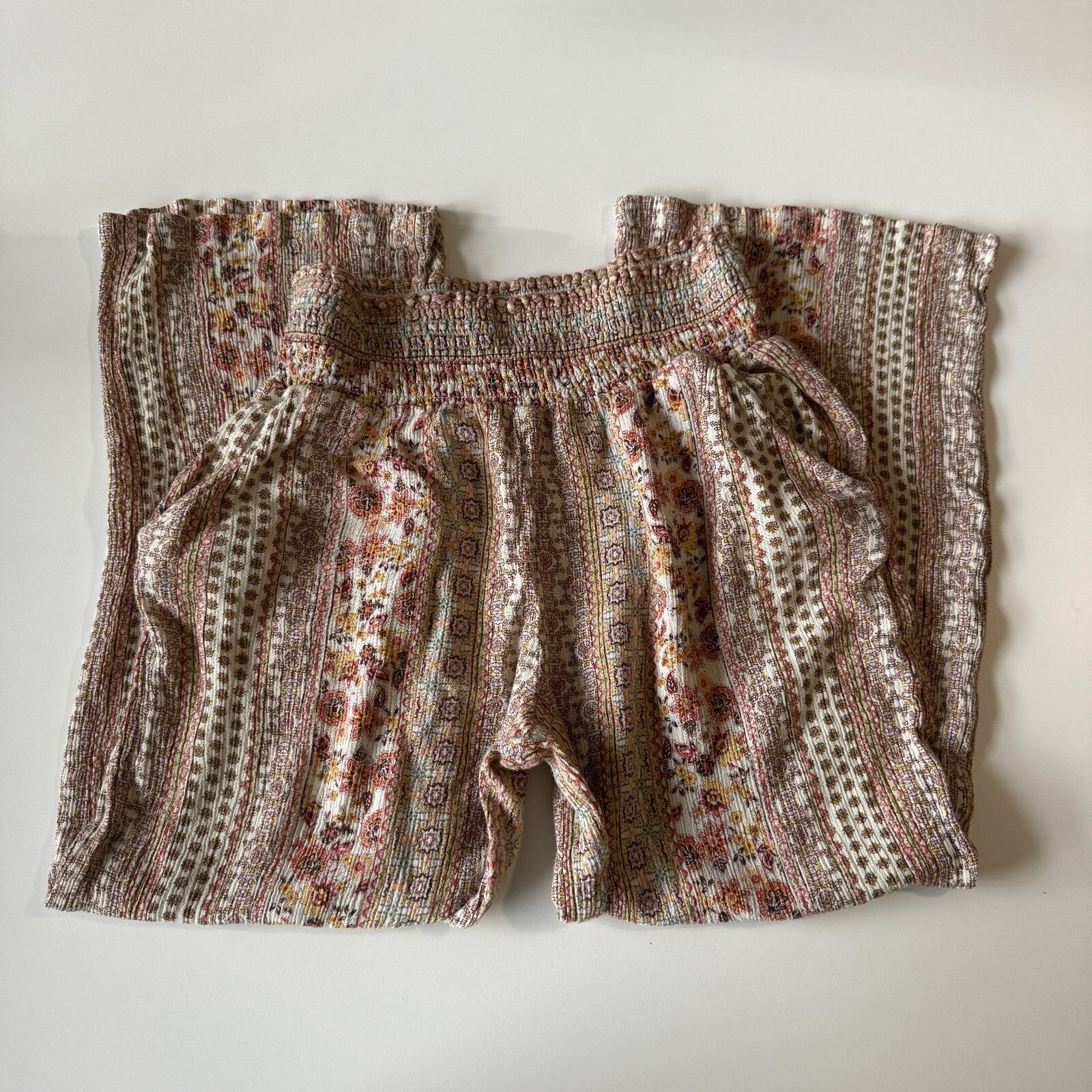 Bohemian Lightweight Printed Kingston Grey Elastic Waist Trousers