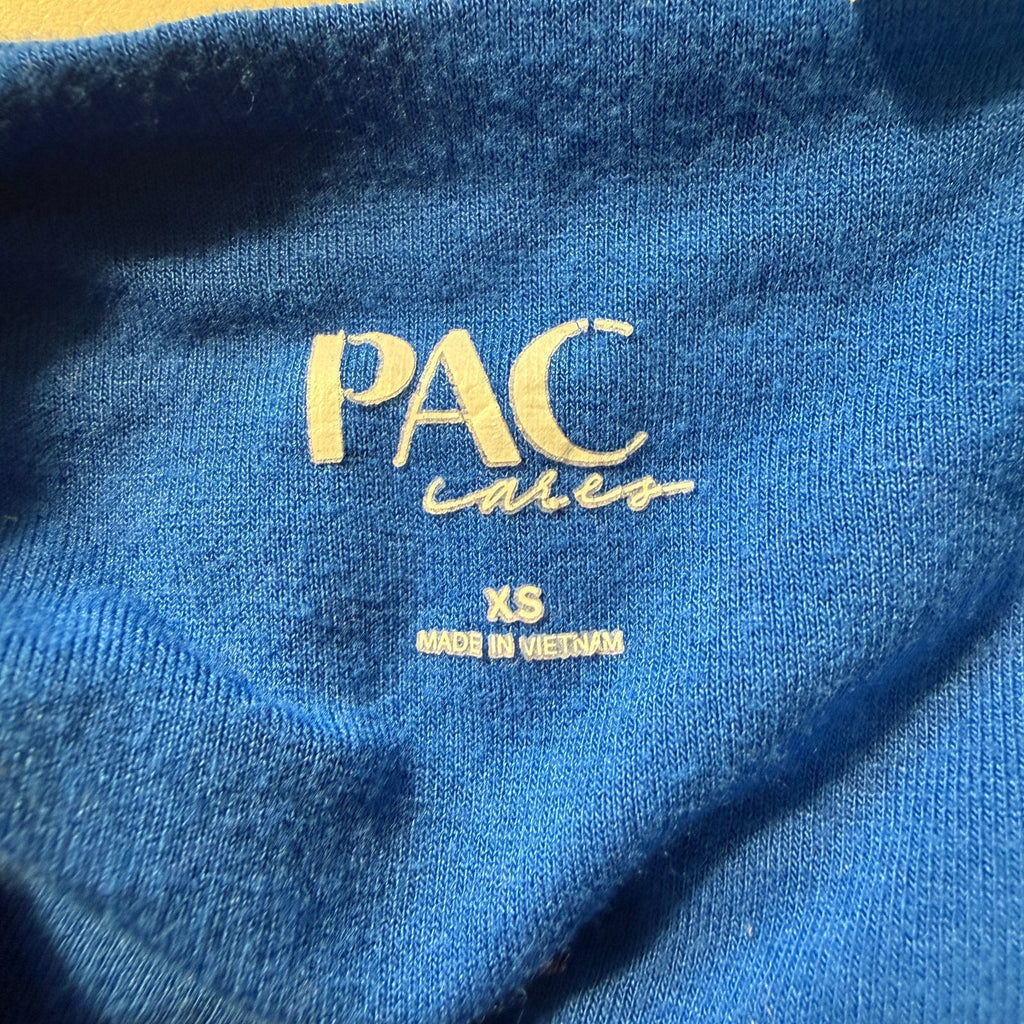 PacSun PAC Cares Cobalt Blue Halter Top Ruched Tie Neck XS Y2K Festival Rave