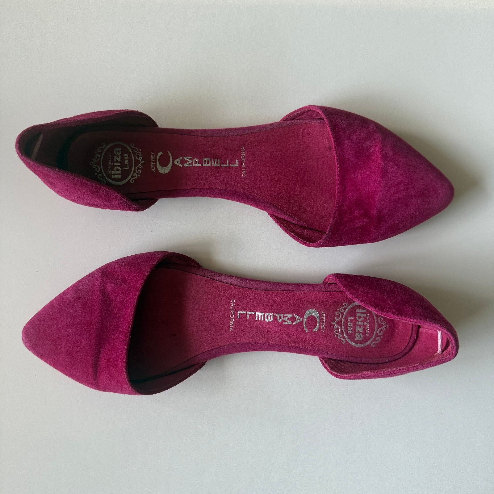 Jeffrey Campbell Women's Pink Suede Pointed Toe D'Orsay Flats Size 8