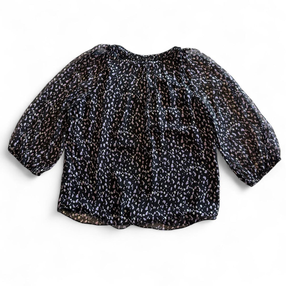 Diane von Furstenberg Purple Silk Blouse Geometric Quiet Luxury