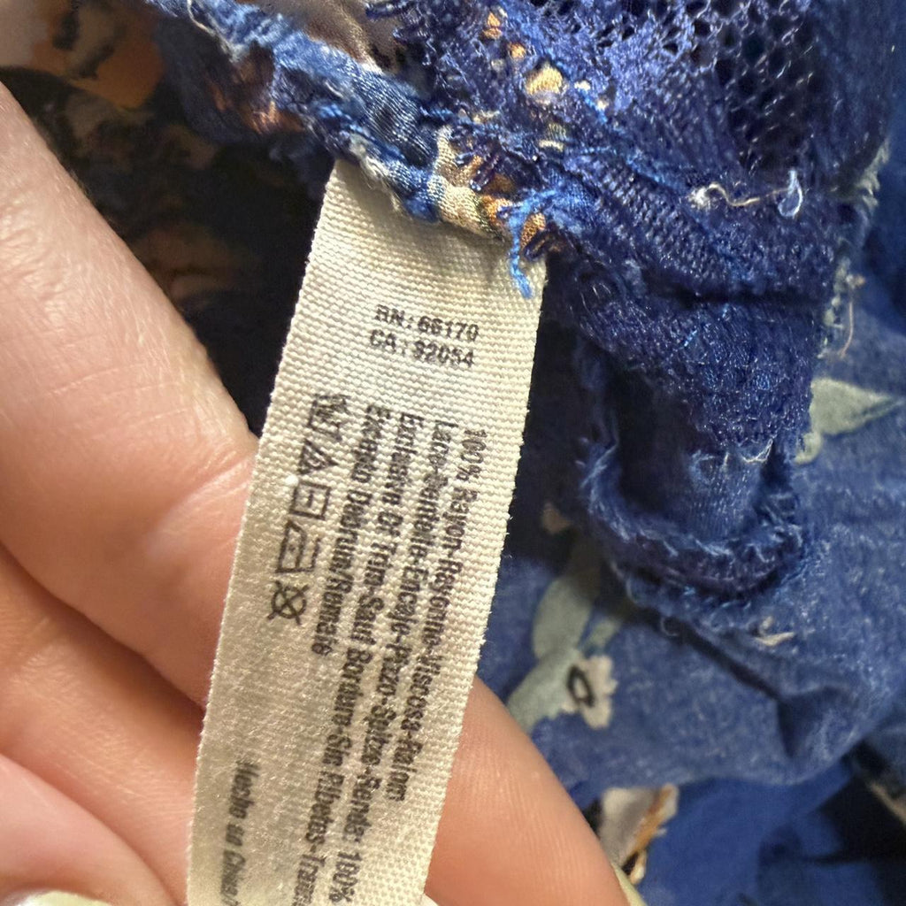 Free People Intimates Flowy Floral Swing Slip Dress 2010s Twee Bohemian Hippie