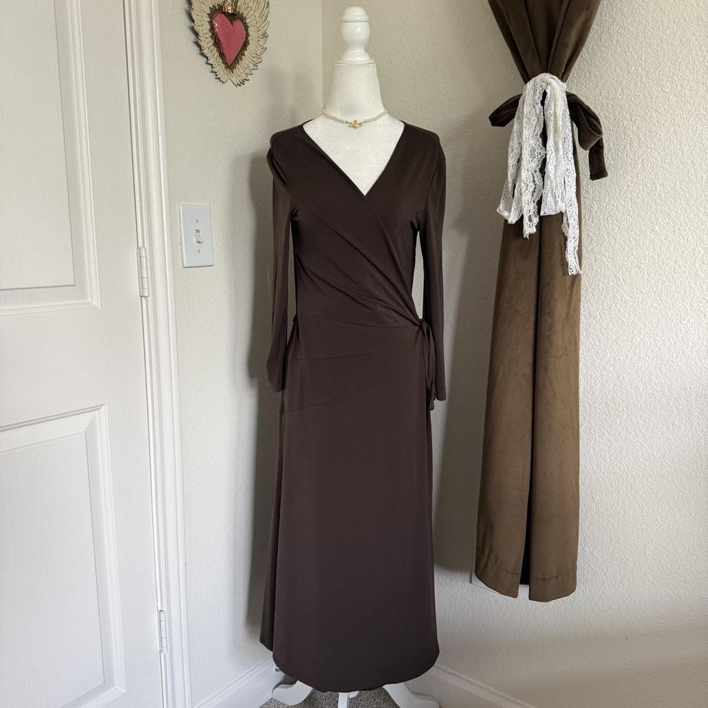 BCBG Paris Long Wrap Detail Dress