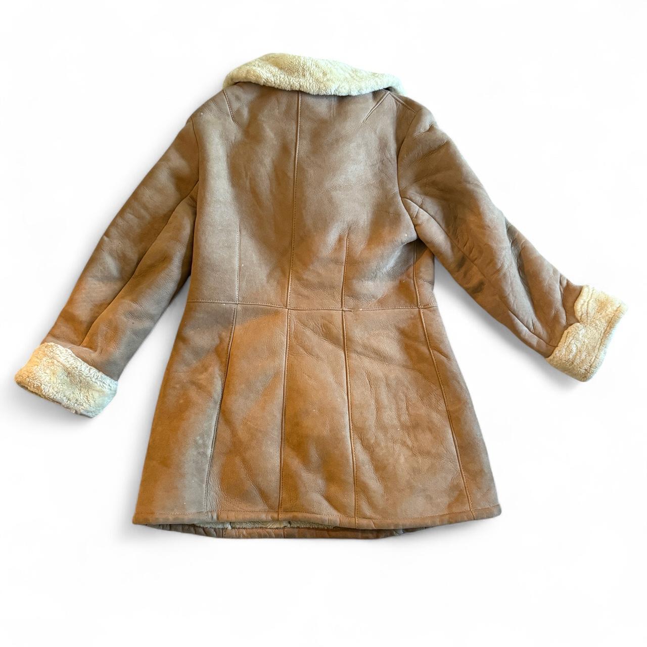 Vintage 1970’s Gartenhaus Penny Lane Shearling Suede Coat Double Breasted Spring Lamb