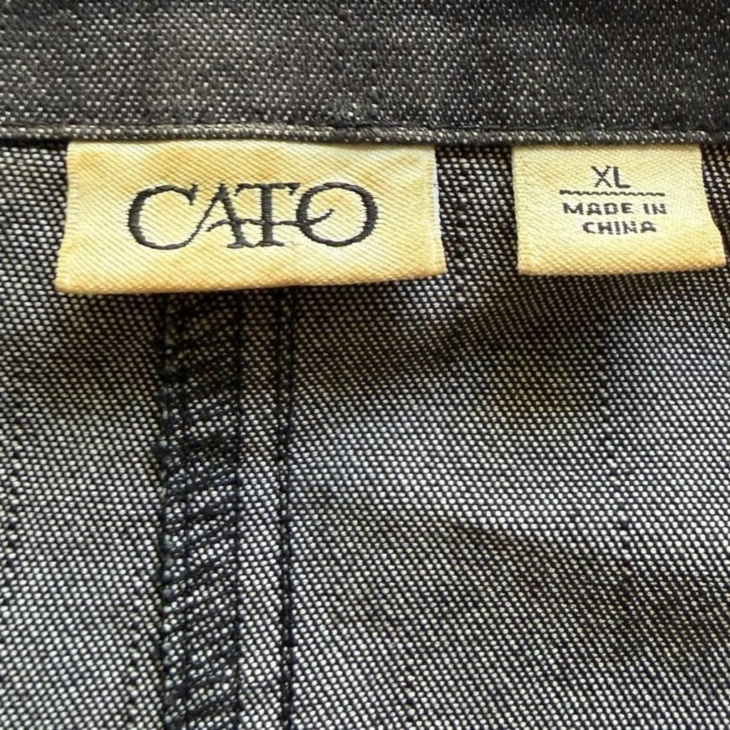 Cato Beaded Sparkly Y2K Inspired Denim Jacket Button Detail