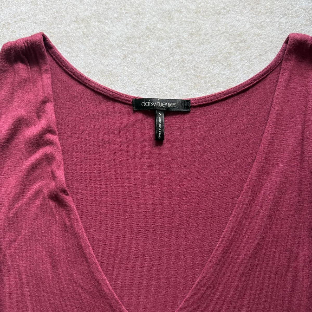 Daisy Fuentes Pink Beaded Empire Waist Fairycore Tunic Top Women's Small