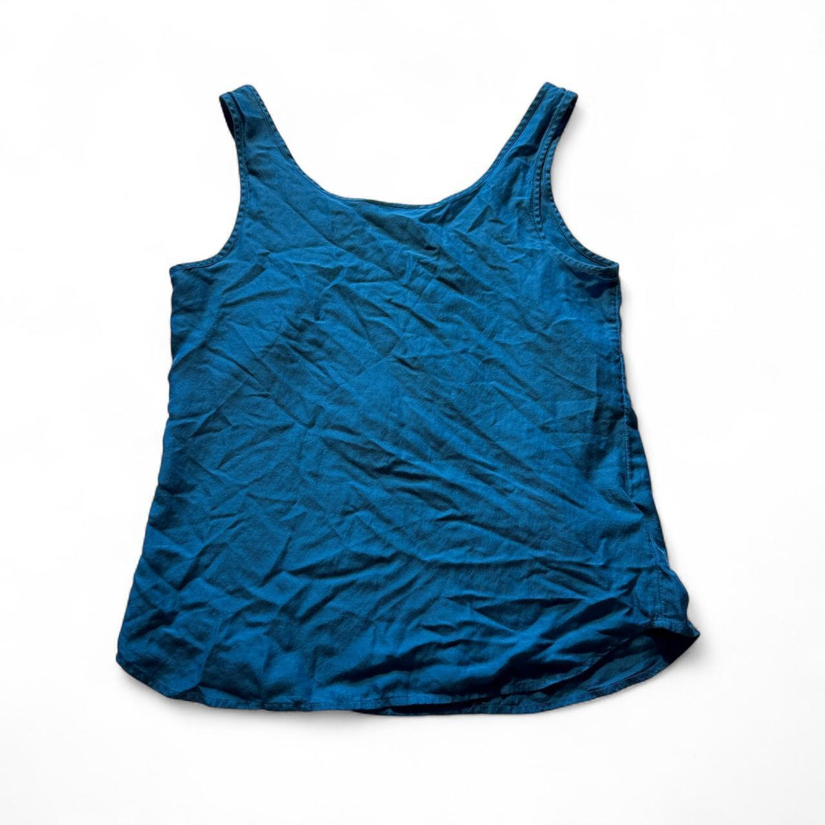 LOFT Blue Beaded Silk Cotton Blend Tank Top Boho Fairycore