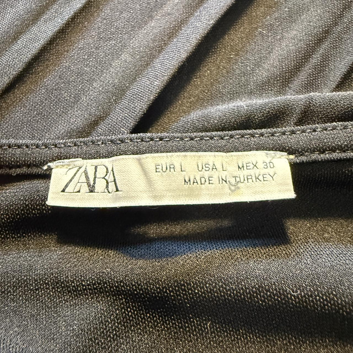 Zara Pleated Skirt Little Black Dress Size Lg Ballerina Basic