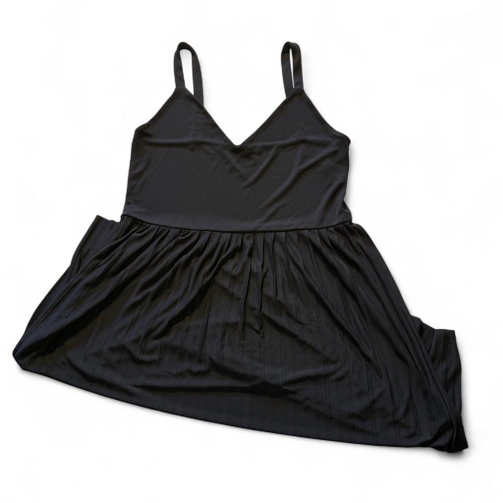 Zara Pleated Skirt Little Black Dress Size Lg Ballerina Basic