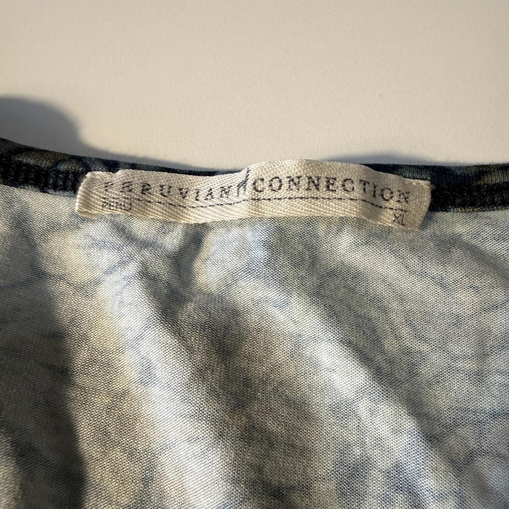 Peruvian Connection Ethical Pima Cotton Super Soft Long Sleeve Floral Top Womens