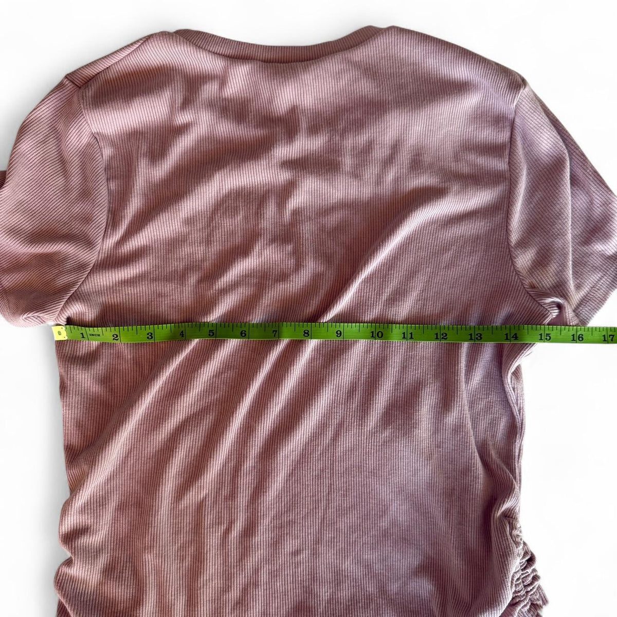 Starlet Pink Y2K Rhinestone Ribbed Baby Tee Blingy Girly Top Sz L