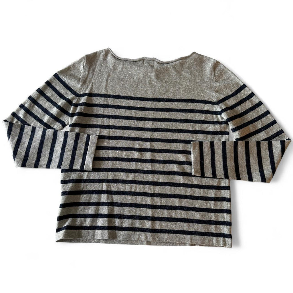 Jean Paul Gaultier Striped Sparkly Knit Lightweight Sweater Excellent Condition