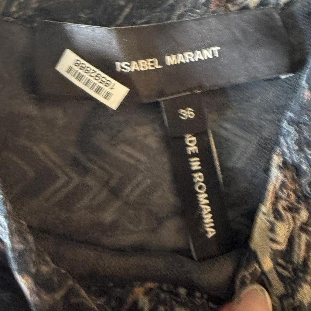 Isabel Marant Silk Sheer Frilly Blouse