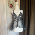 Y2K Embellished Mesh Sheer Beaded Sparkly Cami Top