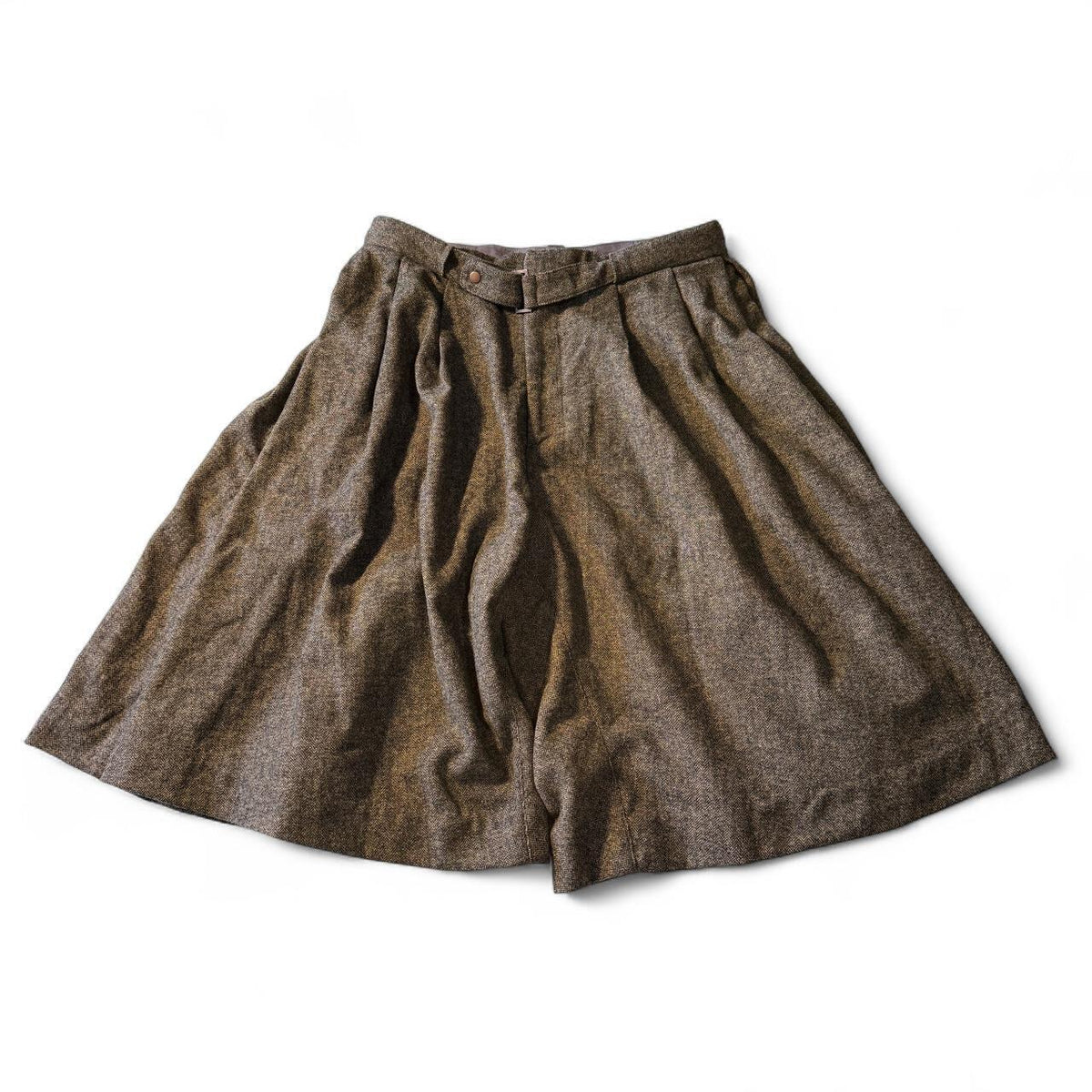 Free People Brand NWT $178 Herringbone Wool Pleated Culotte Shorts