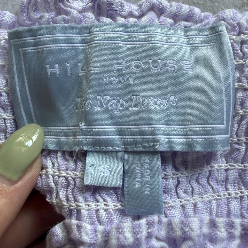 Hill House Home Ellie Nap Dress S Lilac Linen Stripe Tiered Maxi Purple
