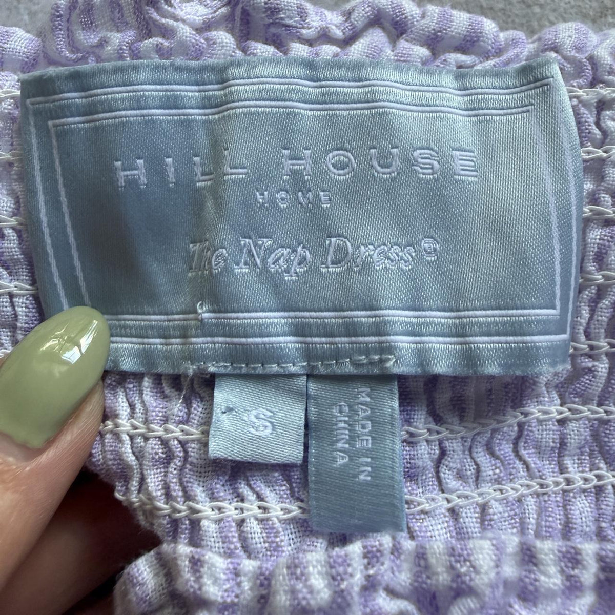 Hill House Home Ellie Nap Dress S Lilac Linen Stripe Tiered Maxi Purple