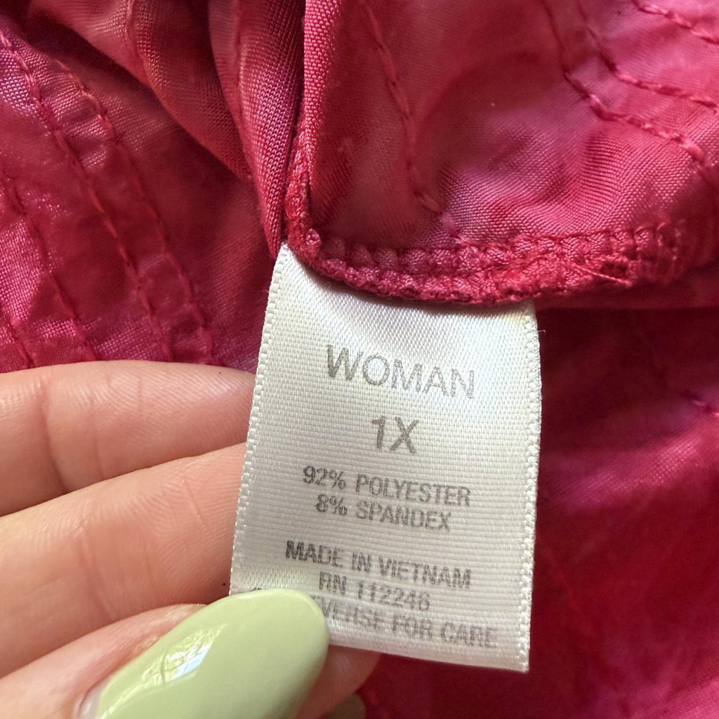 Dressbarn Sequin Detail Short Sleeve Blouse