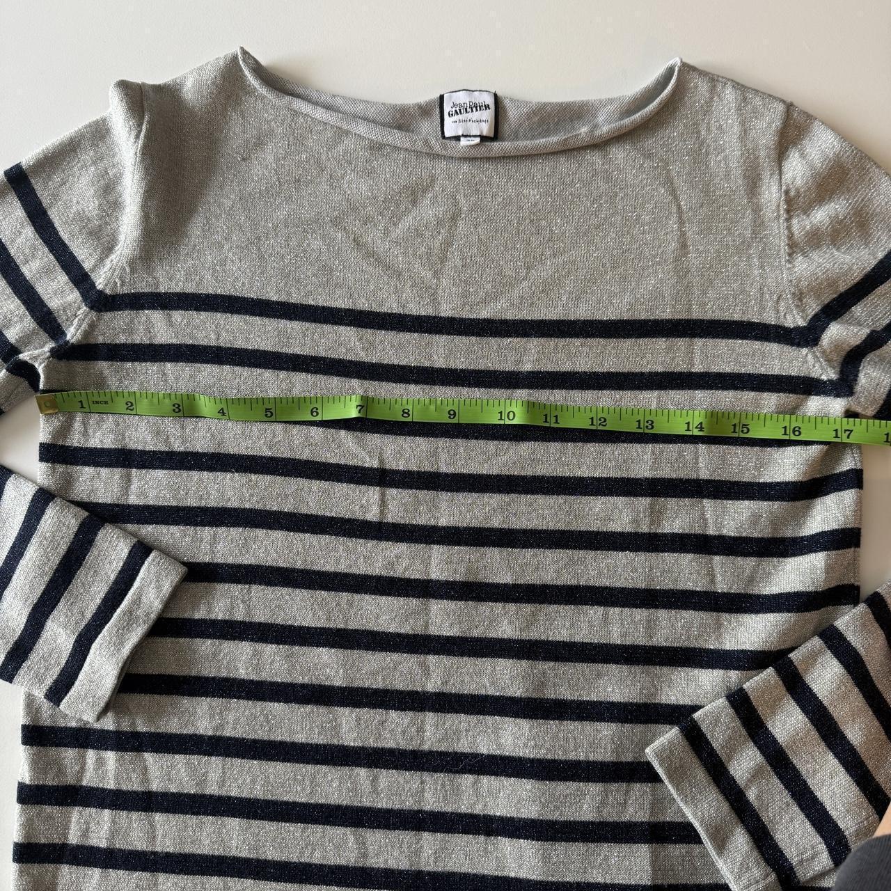 Jean Paul Gaultier Striped Sparkly Knit Lightweight Sweater Excellent Condition