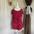 Dressbarn Sequin Detail Short Sleeve Blouse
