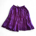 Bohemian Purple Sequin Pleated Midi Skirt Festival Fairycore