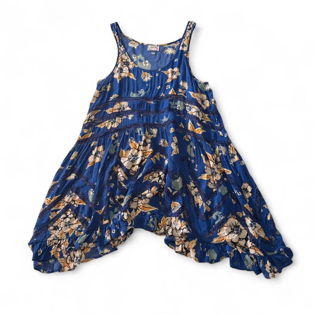 Free People Intimates Flowy Floral Swing Slip Dress 2010s Twee Bohemian Hippie