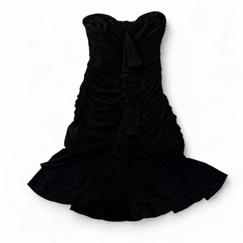 BCBG Y2K Frilly Ruffled Detail Girly Strapless Dress