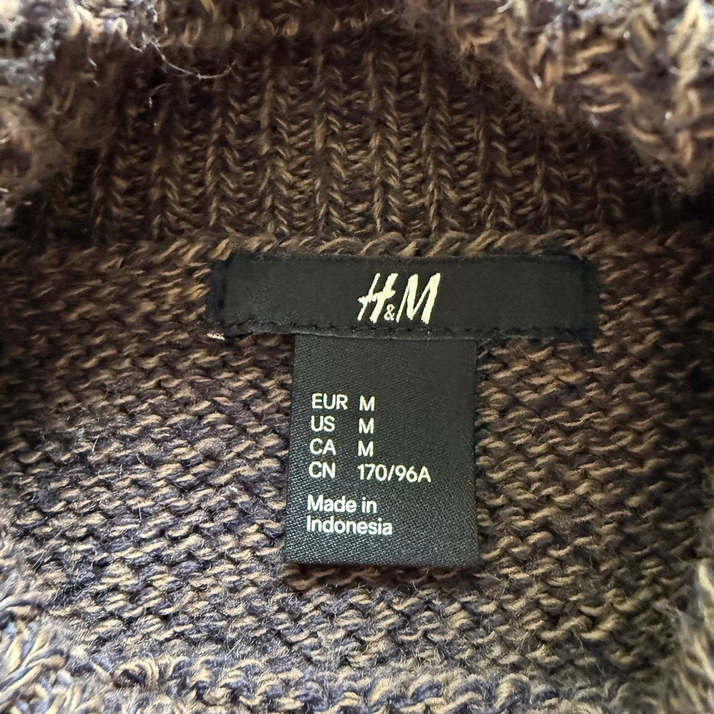H&M Belted Knit Tunic Turtleneck Sweater Dress