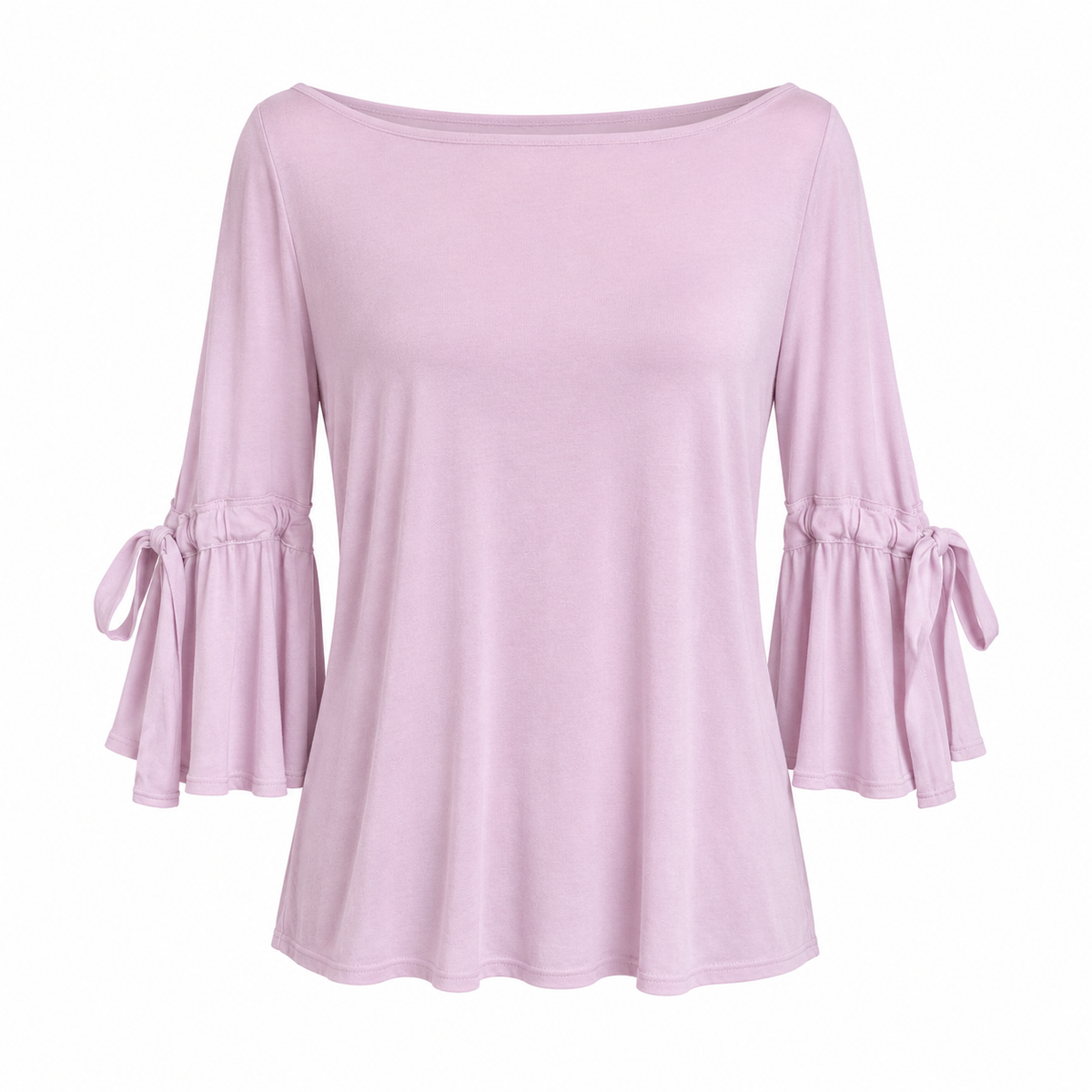 White House Black Market Women's Light Purple Top Size M with Tie Details