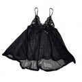 Y2K Mesh Babydoll Sheer Sparkly Bling Chemise Lingerie Slip Dress Sequin Detail