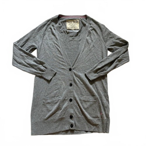 thriftalina Jack Wills Cozy Preppy Cashmere Blend Fall Longline Boyfriend Cardigan US Size 6