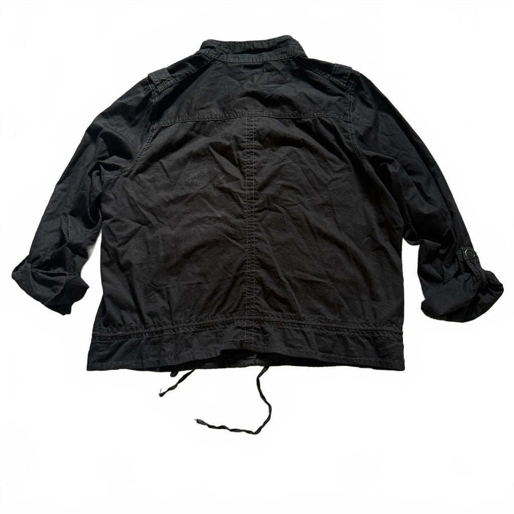 thriftalina Maurices Lightweight Fall Layering Jacket Cozy Bella Swan Girly Button Detail