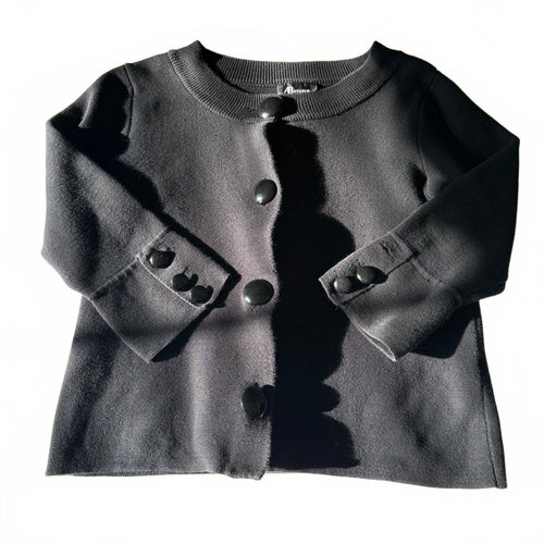 AB Studio Women's Black Cotton Sweater Cardigan Size Large
