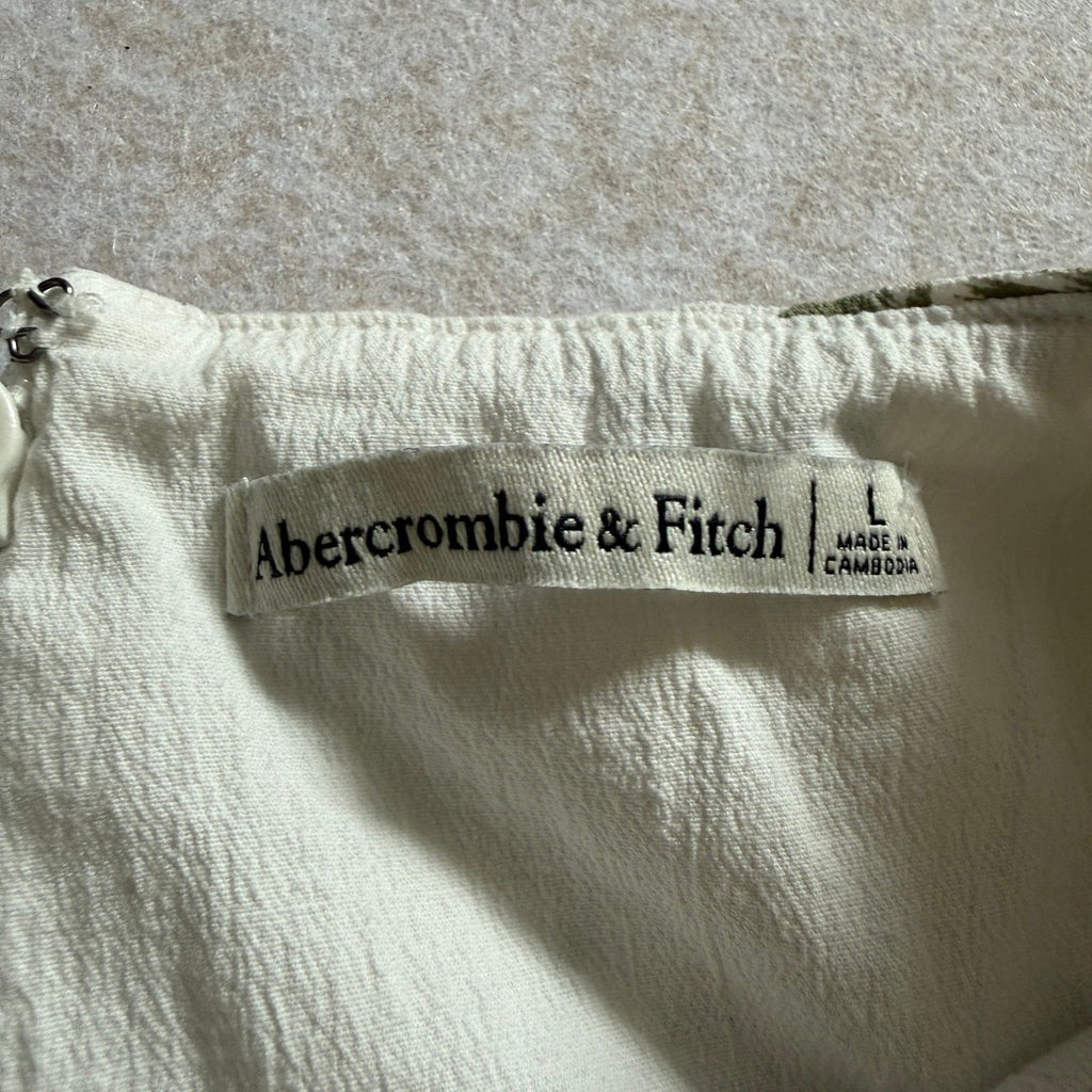 thriftalina Abercrombie & Fitch Women's Sleeveless Floral Print Mini Dress Cotton Ruched